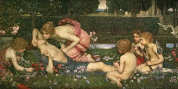 アドニス・ギリシャ人女性ジョン・ウィリアム・ウォーターハウスの目覚め Oil Paintings